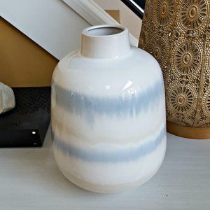 NEW! BOHO Farmhouse FLAMESTITCH 10" TALL VASE